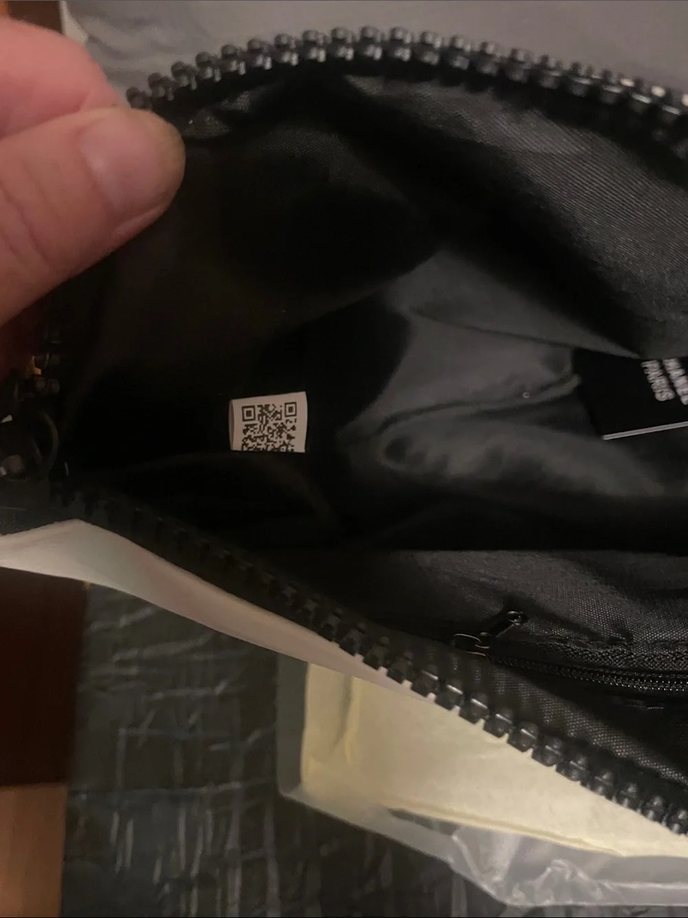 GWP White and Black Logo Zip Pouch